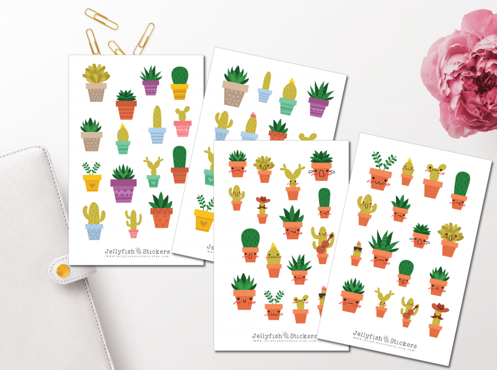 Cactus Sticker Set